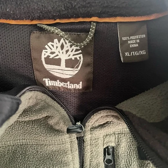 Men's Olive Green Fleece Timberland Jacket XL - Picture 4 of 4